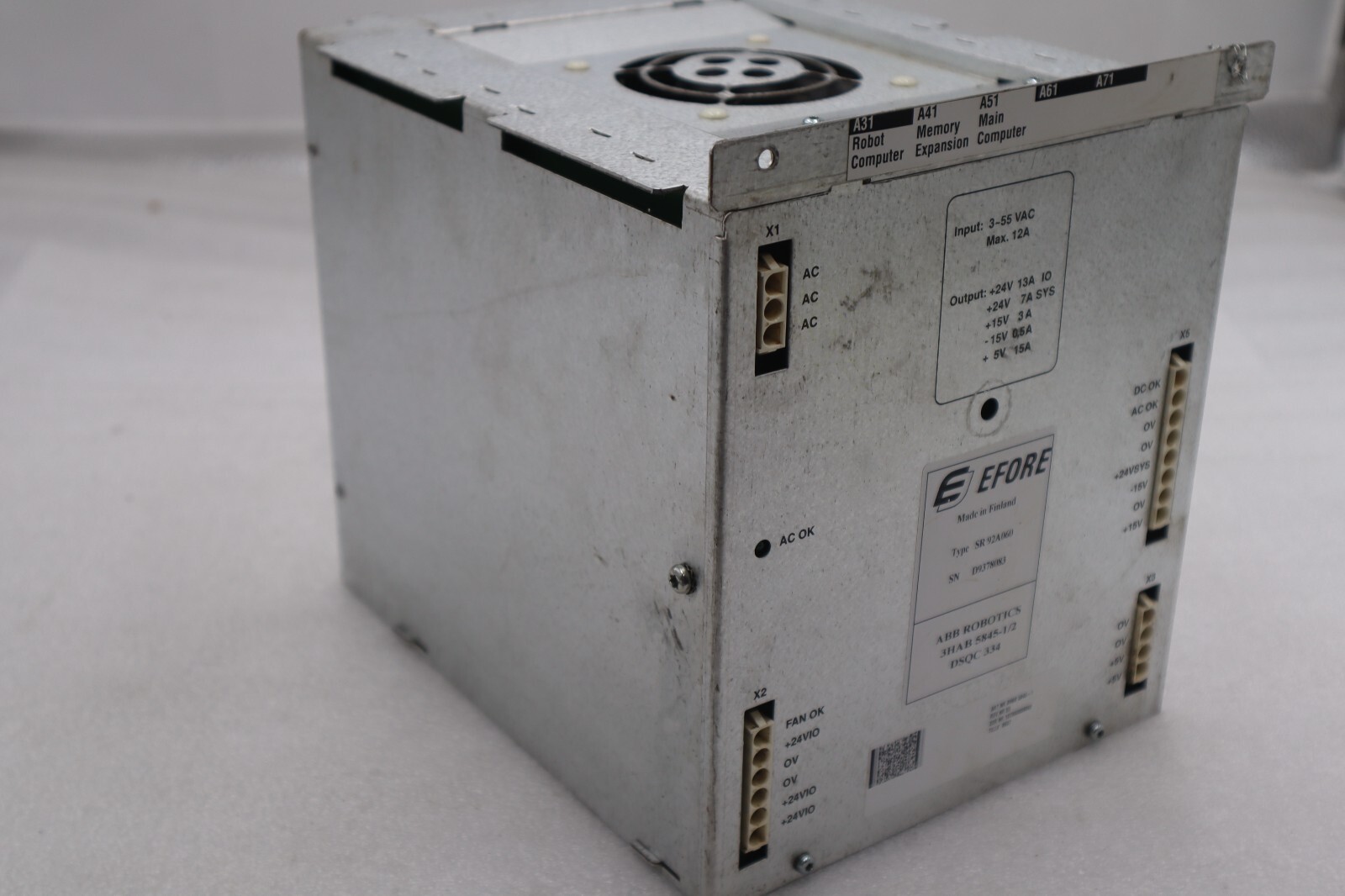 Efore ABB SR92A060 Power Supply Module 3HAB 5845-1/2 STOCK 3192
