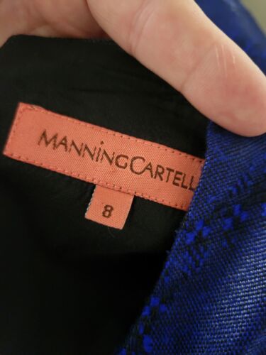 Manning Cartell 8 Blue/Black Fit & Flare Dress - Picture 5 of 5