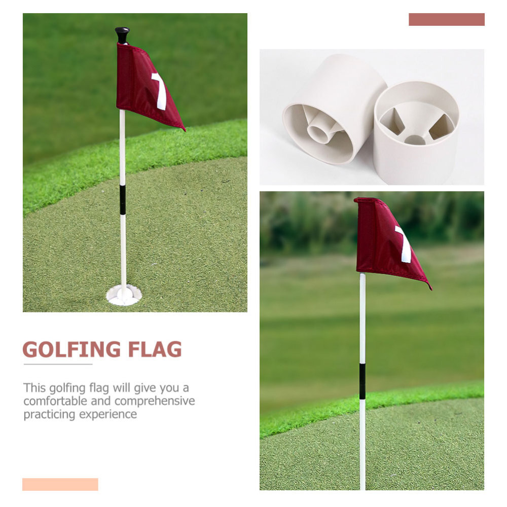 Golf Flagpole Nylon Golfs Court Falag Kit Golfing and Putting eBay