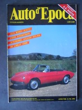 AUTO D’EPOCA 7-8 1991 ALFA ROMEO DUETTO DE LOREAN STORY ANSALDO 1919 [DV22]