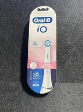 6 X  Oral-B iO Gentle Care Toothbrush Replacements Brush Heads Refills White 