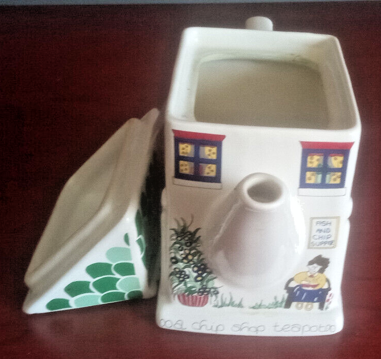 Teapot Collectible Wade English Life Teapot "Fish and Chip Shop" Made in England eBay
