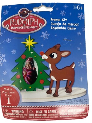 Rudolph Red Nosed Reindeer Foam Ornament Kit Christmas Tree Picture Frame Darice