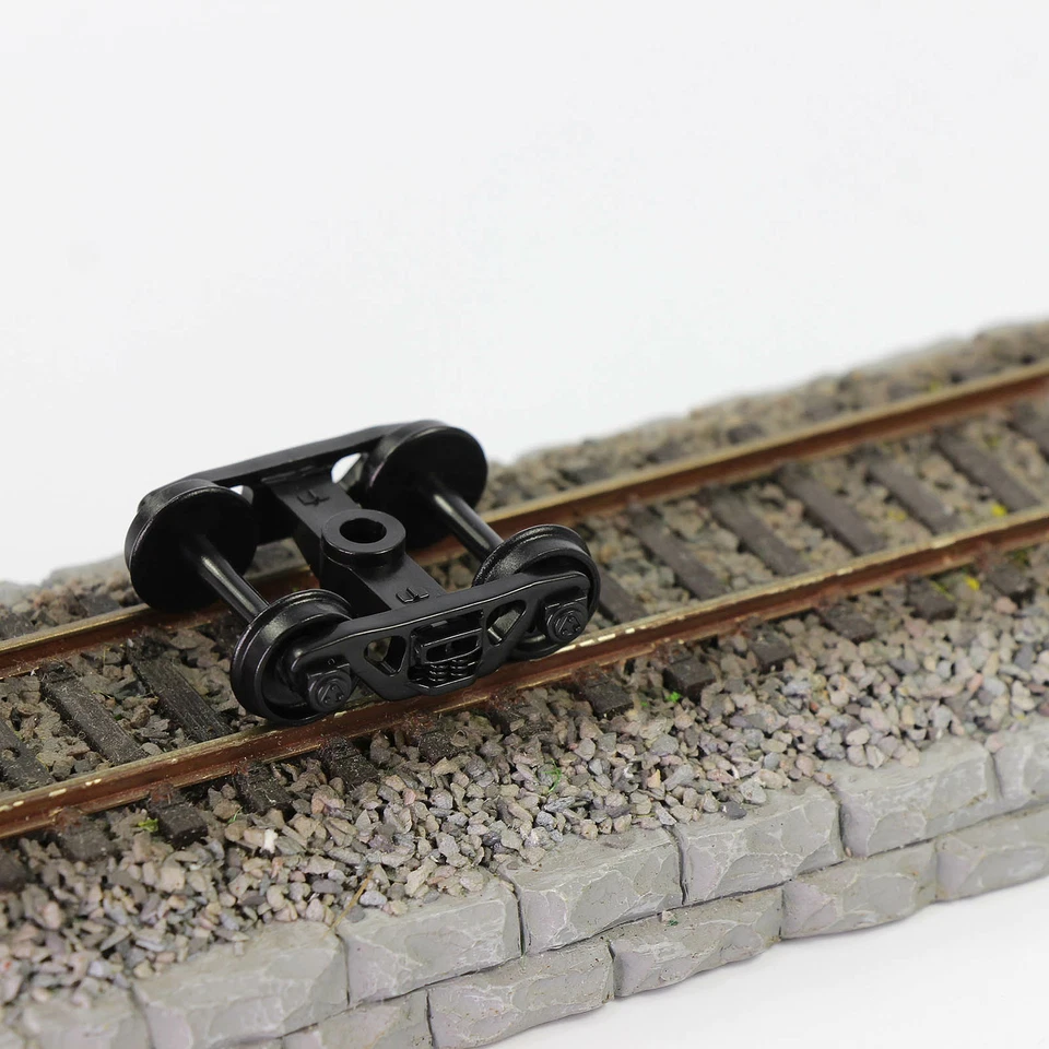 12pcs HO Scale 1:87 Roller Bearing Truck Bogies 4-Springs 33" Plastic Wheel - Image 3 of 4