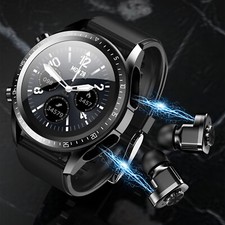 2 In 1 Smart Watch with Earbuds Men Smartwatch Wireless Headset For Android iOS