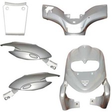 KIT CARENE PLASTICHE SCOCCHE GILERA STALKER 50 1997 2011 ARGENTO LUCIDO VERNICI