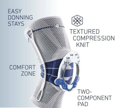 Bauerfeind GenuTrain Size 6 Comfort Silicon Knee Joint Brace Patella Support