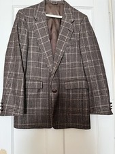 Vintage Givenchy Mens Gentleman Paris Wool Glen Plaid Blazer Coat 40R Vintage