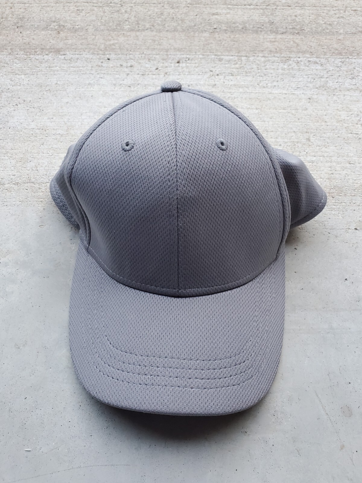 Gray Solid Blank All Over Mesh Material Small / M… - image 1