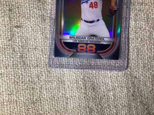 2021 Bowman Chrome Scout’s Top 100 Refractor BTP-88 Brusdar Graterol - Los Angel - Picture 3 of 7