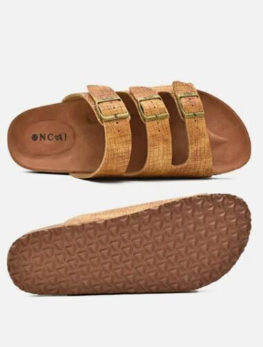 APL ONCAI Sandali Uomo 100% Pelle Ciabatte da Spiaggia Arizona SlidersFlorida FlatRP £45