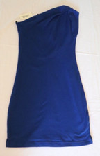 Forever 21 Women's One Shoulder Fitted Dress Royal Blue Size M