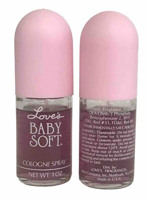 #ad #ad 2 Bottles Love#x27;s by MEM Baby Soft Cologne Spray 1 oz AS IS IN PIC 90s pl Read $22.00