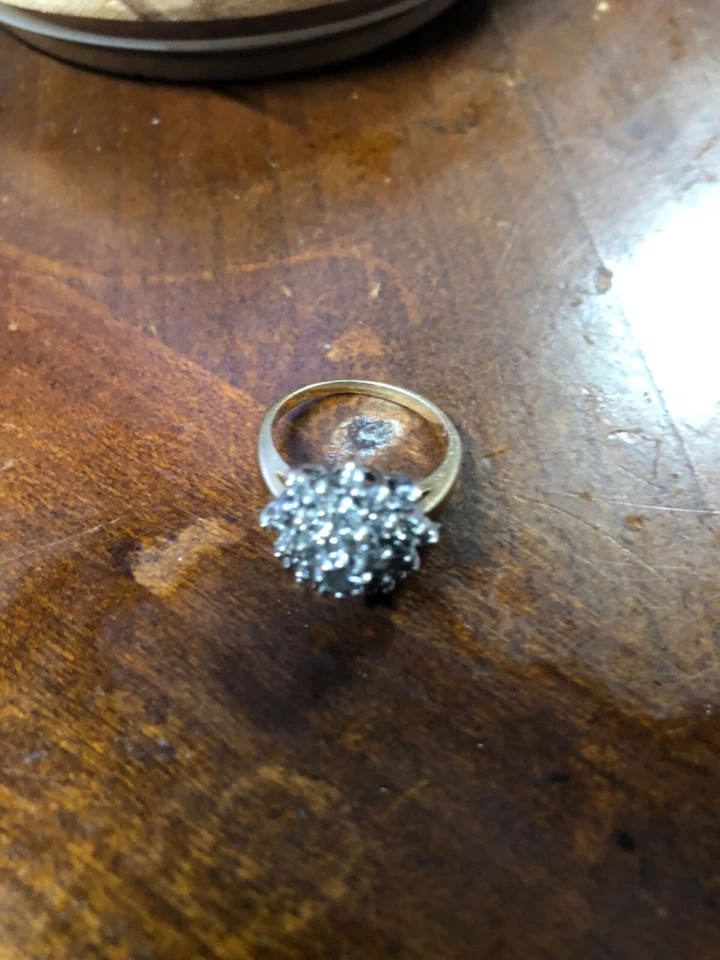 14k White Gold .53ct Round Diamond Engagement Halo Ring Size 7 Twist - Image 2 of 4