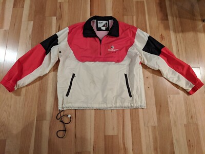RARE Vtg Wilson Staff Beat the Pro Golf XL Pullover Windbreaker Jacket NBC PGA 