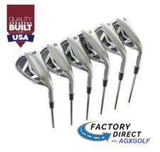 JUEGO DE HIERROS DE SUELA ANCHA AGXGOLF SENIOR 5-6-7-8 Y 9 + VARILLAS DE GRAFITO PW SENIOR FLEX