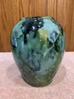 Vintage Brush McCoy Pottery Green Onyx Vase
