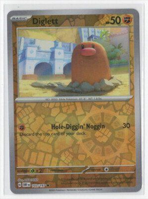 Pokemon Obsidian Flames 103/197 Diglett Reverse Holo