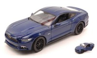 Welly 1/24 Ford Mustang Gt 2015 Blau Modellbau Statisches Modell Diecast