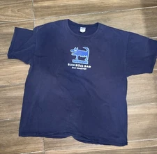 Men's sz 2XL Navy Blue Bitch Bar T-shirt Sint Maarten Front & Back Graphic