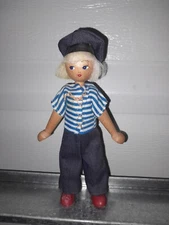 DISNEYLAND IT'S A SMALL WORLD 1970S VINTAGE WOODEN DOLL RARE W/TAG