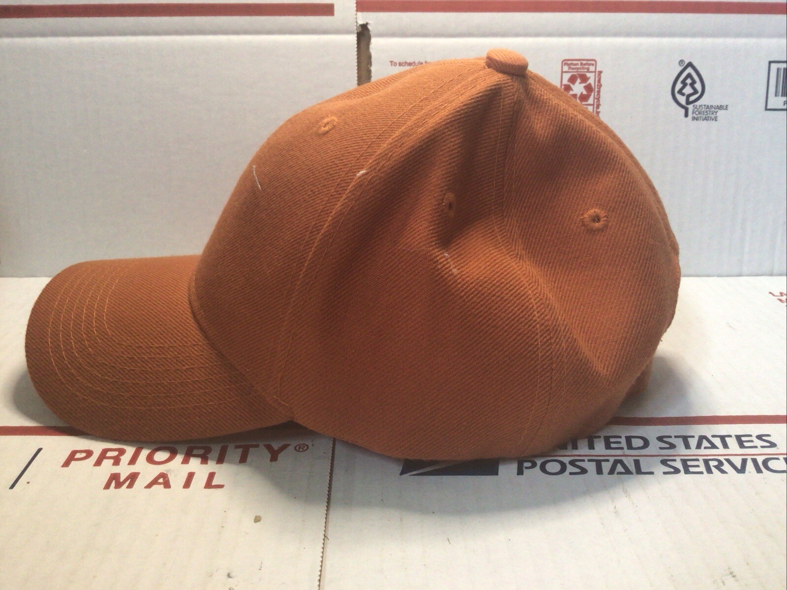 Solid Orange Blank Adjustable Hat Baseball Cap Ad… - image 3