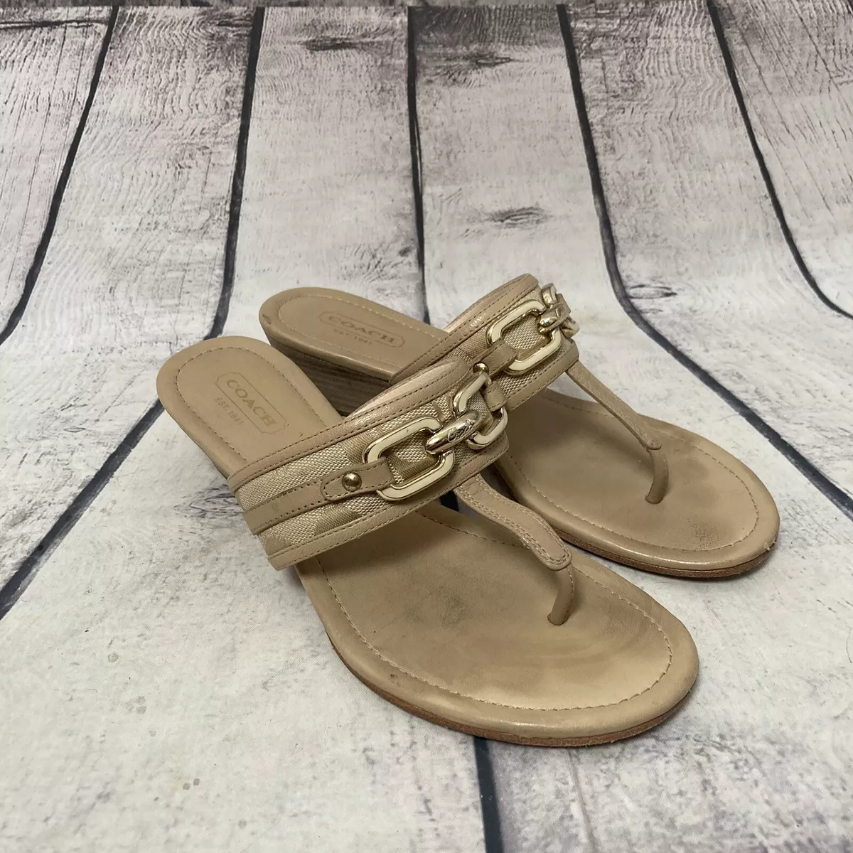 Coach store slippers womens