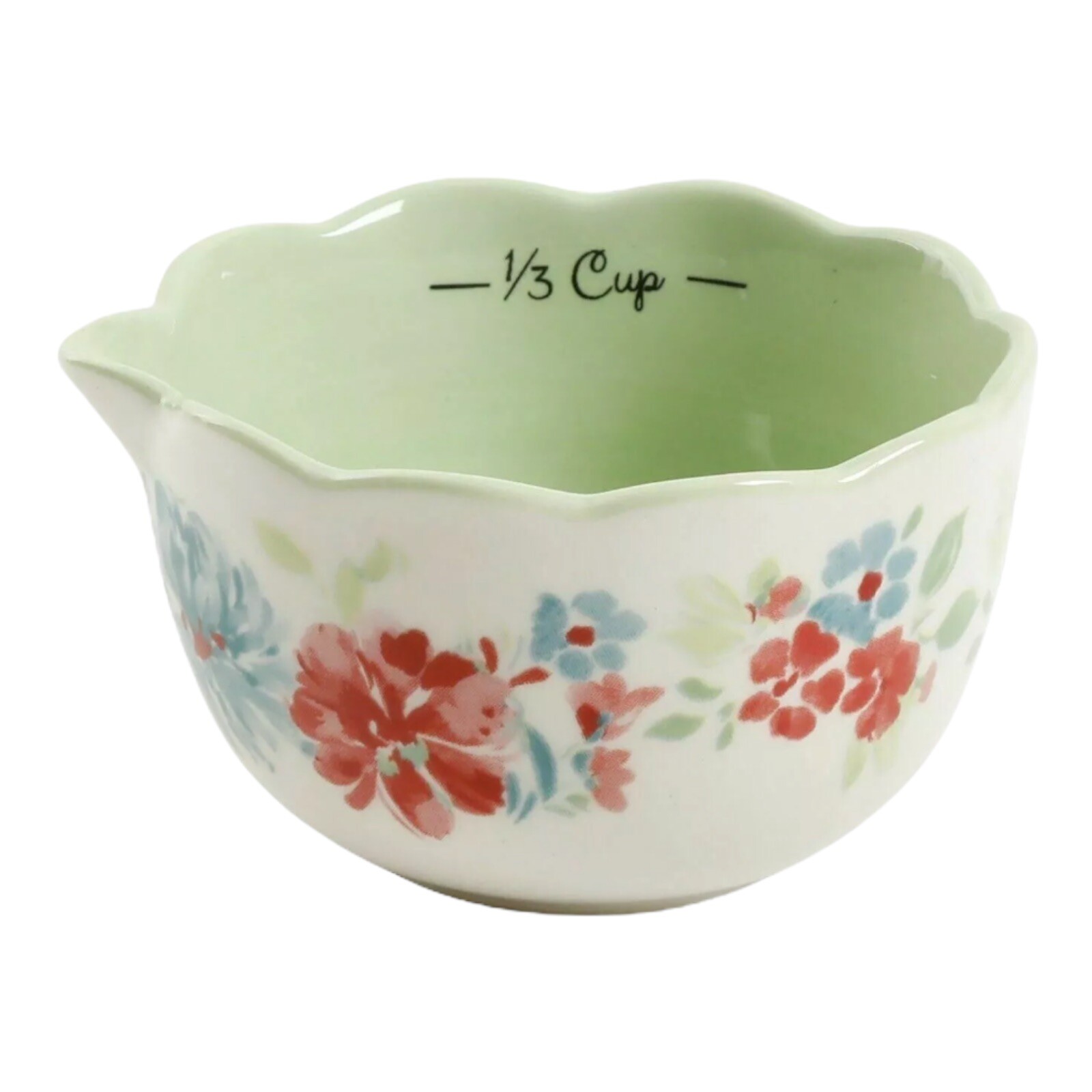 The Pioneer Woman Gorgeous Floral 4 Pc Measuring Cup Bowl Set Breezy Blossom New