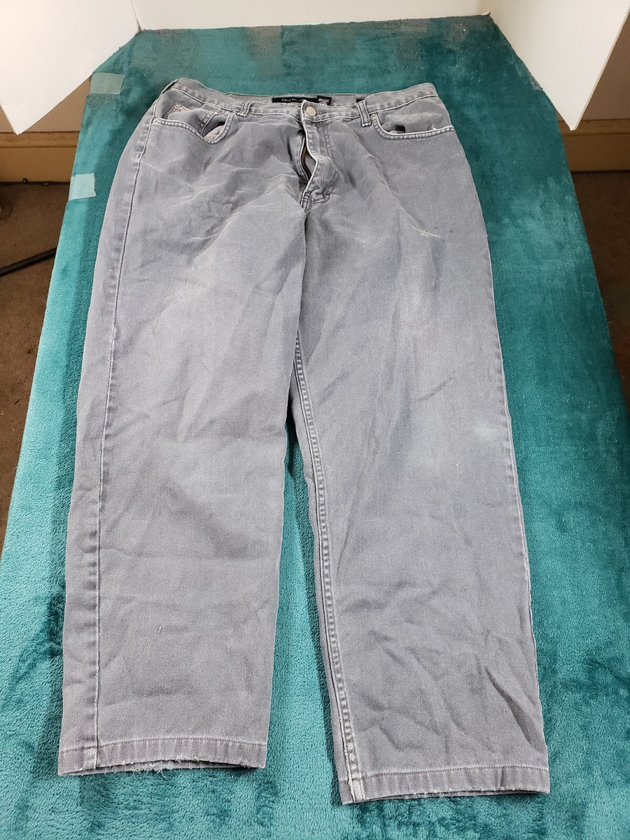 Calvin Klein Jeans Sz 36x28 Mens Gray Pants Cotton Medium Wash