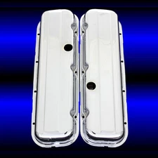 Chrome Valve Covers Factory Height For Big Block 396 427 454 502 Engines