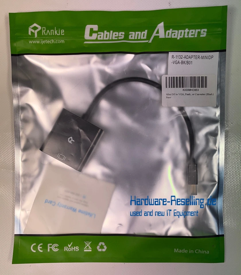 Rankie Mini Displayport To VGA Adaptador 1080P Full HD Convertidor R-1132 - Imagen 2 de 4