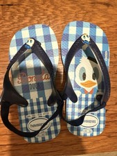HAVAIANAS DISNEY DONALD DUCK FLIP FLOPS SANDALS KIDS SIZE 10 toddler