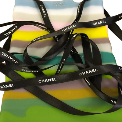 100 % authentisch Chanel schwarz Satinband 3/8 Zoll | Luxus Geschenkverpackung | schneller kostenloser Versand
