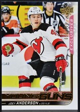 2018-19 UD Series 2 UD Exclusives Young Guns Joey Anderson 473 Devils RC 050/100