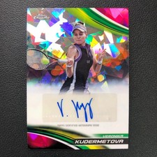 2025 Topps Chrome Tennis Sapphire Auto Veronika Kudermetova Padparadscha 1/1