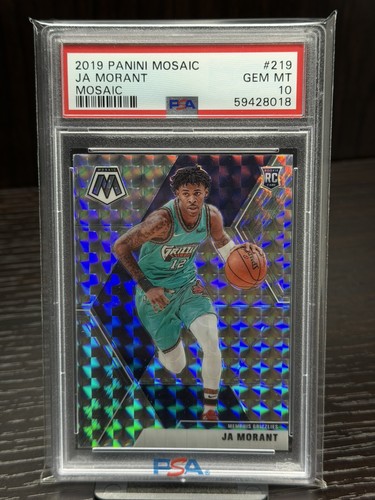 2019-20 Panini Mosaic Ja Morant Silver Prizm #219 (RC) PSA 10 Grizzlies