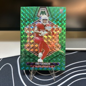 2024 Panini Mosaic - Rookies Trey Benson #360 Green Mosaic Prizm (RC)