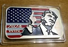 2024 1 Oz .999 Silver U.S Flag Trump WIN ~ Colorized/Enameled Bar