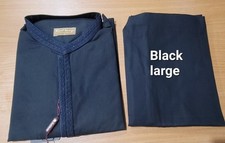 Large Size Wash N Wear Men 2 Pc Shalwar Kameez BLACK