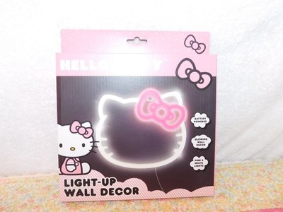 Hello Kitty Light Up Wall Decor Pink & White Lights NIP