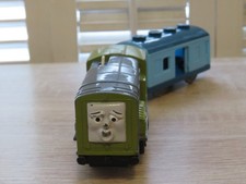 Mattel Thomas  Friends Trackmaster Motorized Train DODGE w/ Blue Mail Coach