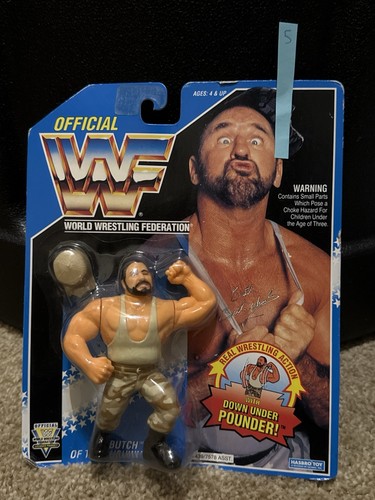 WWF wwe Vintage Wrestler Blue Card BUSHWACKER BUTC...
