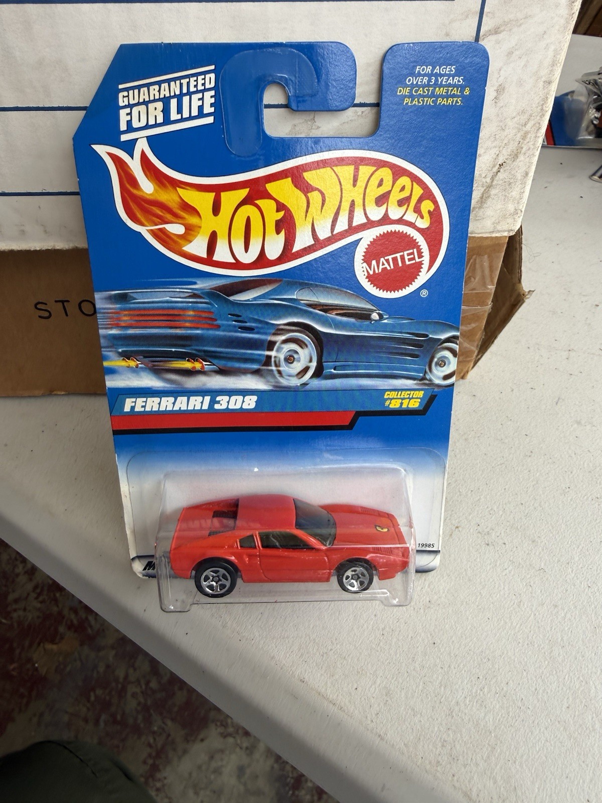 1997 Hot Wheels Mainline/Collector #816 FERRARI 308 Red w/Chrome 5 Spoke Wheels