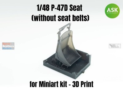ASKA48011 1:48 ASK/Art Scale P-47D Thunderbolt Seat (without seatbelts)