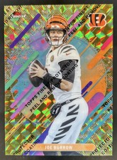 2025 Topps Finest Joe Burrow Rare Gold Geometric Refractor #/20 Bengals