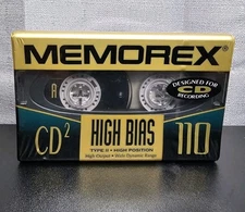 Memorex CD2 High Bias High Output 110 Audio Type II Cassette Tape