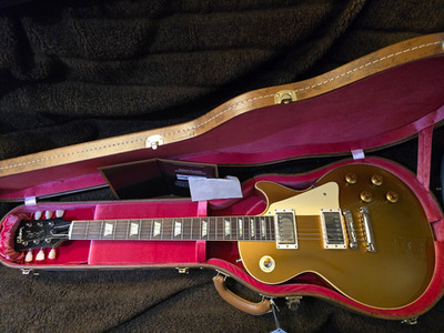 New 2025 Gibson Custom 1957 Les Paul DOUBLE GOLD Goldtop V2 dim. neck - PAID $6K