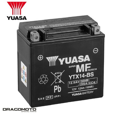   Batterie YAMAHA PHAZER FX 1990 1991 YUASA YTX14-BS