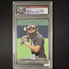 Topps 2001 Reserve Miguel Olivo #118 Auto Rookie /1500 PSA 8 White Sox