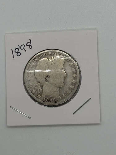 1898 Barber, Liberty Head, Morgan Half Dollar Good Condition